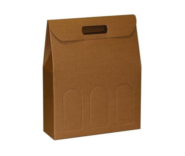 Geschenkdoos bruin 3 fles karton
